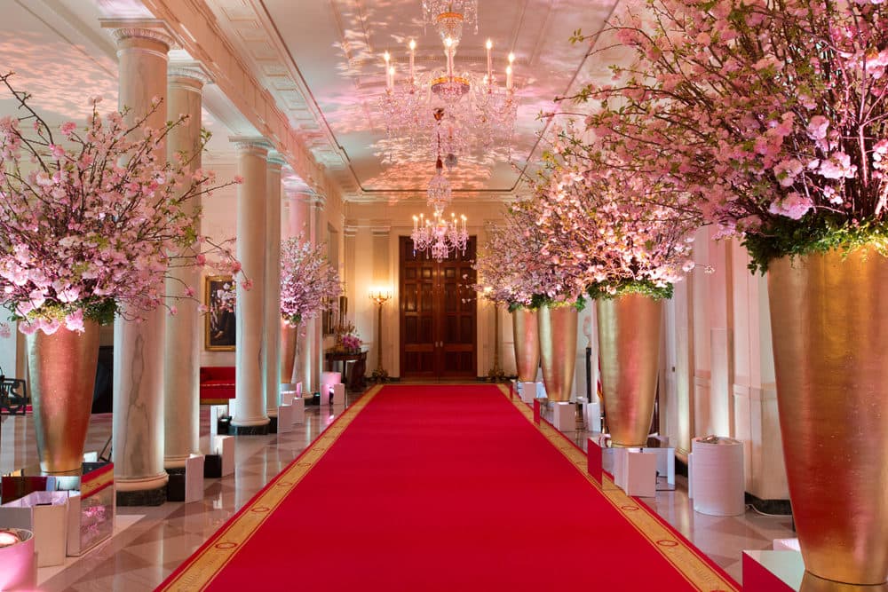 Cherry blossoms in the White House (Photo courtesy of Rafanelli Events)