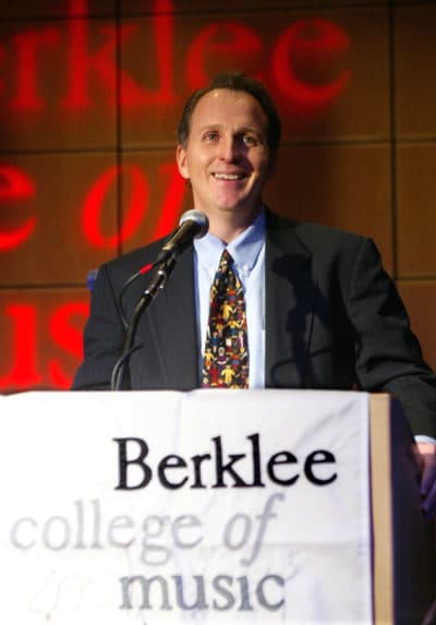 Roger H. Brown speaking to Berklee faculty and students in 2004. (Robert Spencer/AP)
