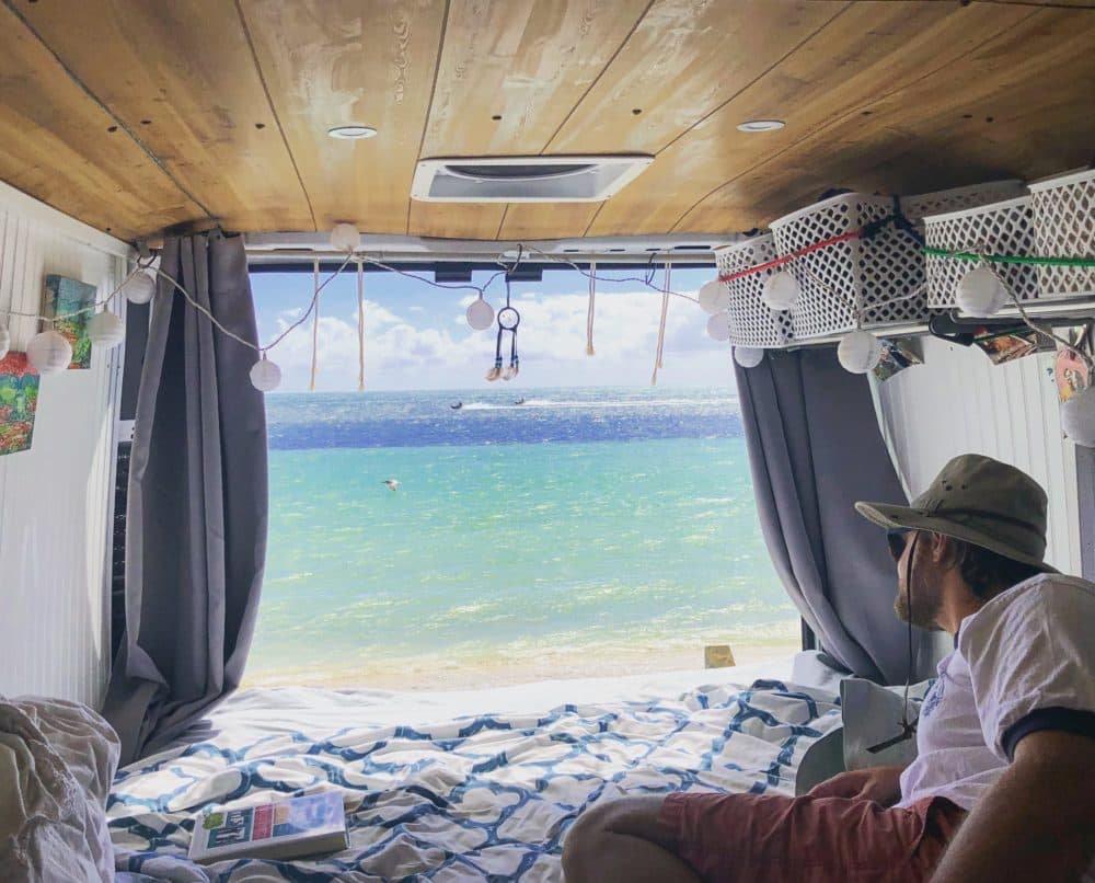 A view of a Florida Key's beach from their van. (Photo by Cristi Moody)