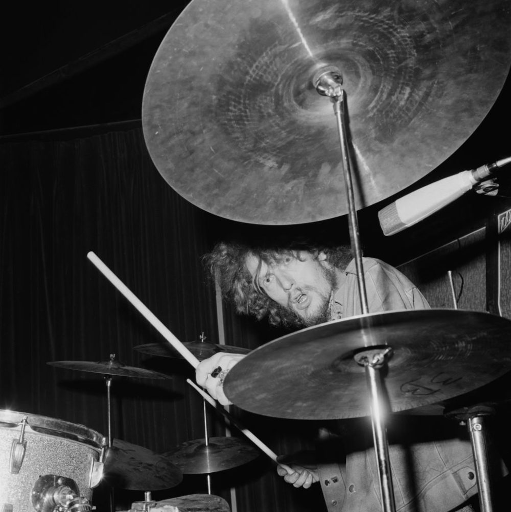 Drummer Ginger Baker of British rock band Cream in concert, circa 1967. (Don Paulsen/Michael Ochs Archives/Getty Images)