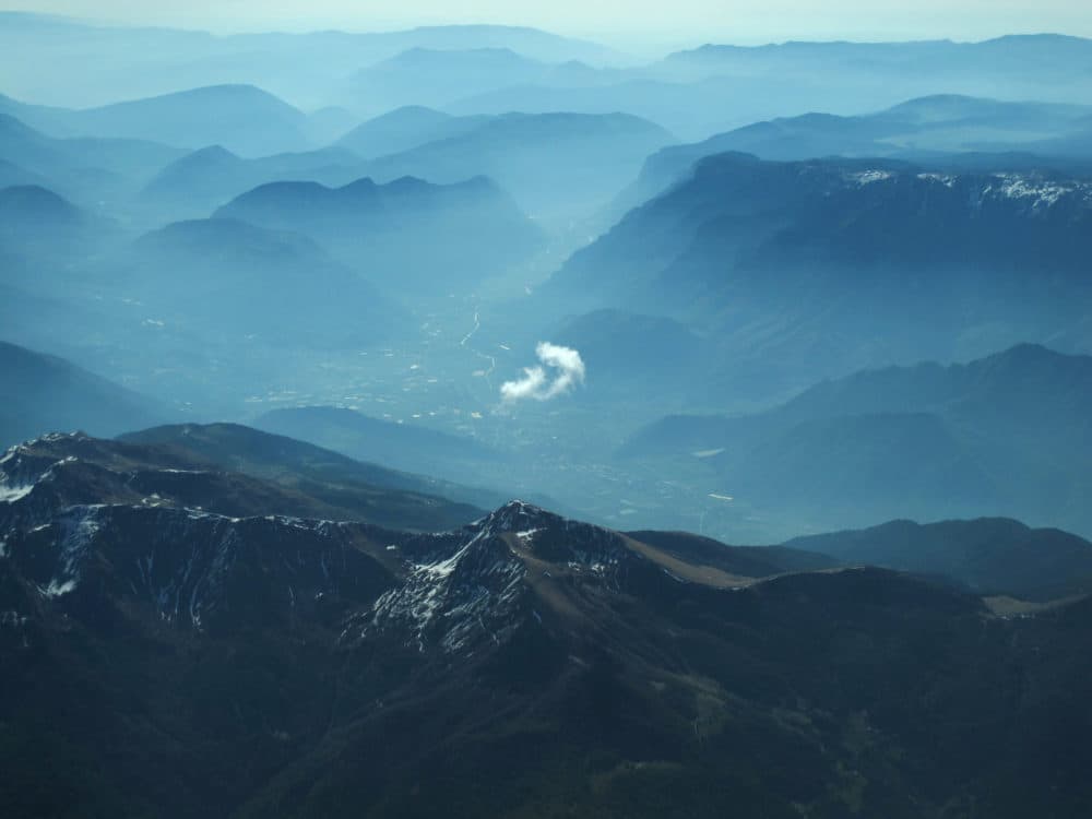 Cumulus fractus spotted from the flight deck over the Swiss Alps by John Gale and published in A Cloud A Day from the Cloud Appreciation Society. (John Gale)