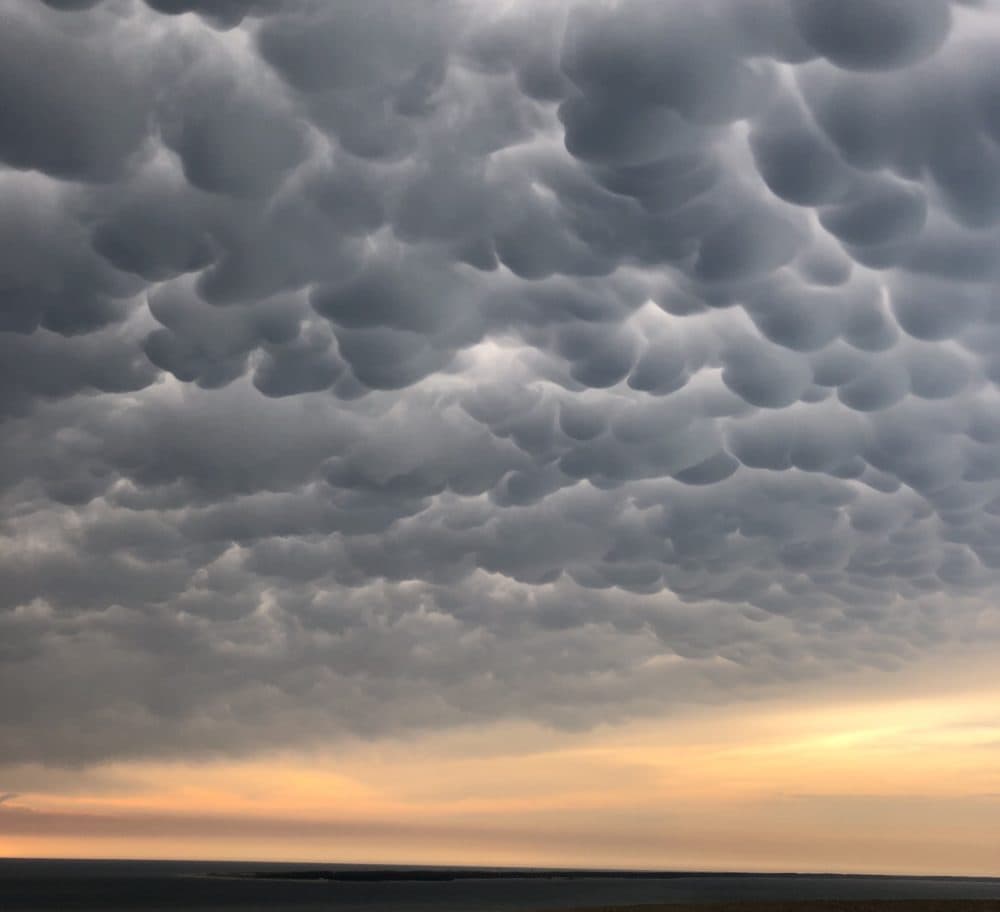 Mamma clouds, spotted over Cap Ferret, Aquitaine, France spotted by Katalin Vancsura and published in A Cloud A Day from the Cloud Appreciation Society. (Katalin Vancsura)