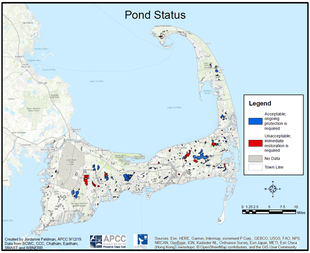 State of the Cape's freshwater ponds (Courtesy APCC)
