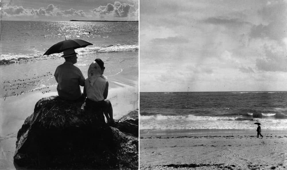 Pablo Casals on the beach in Puerto Rico. (Courtesy Fundación Luis Muñoz Marin)