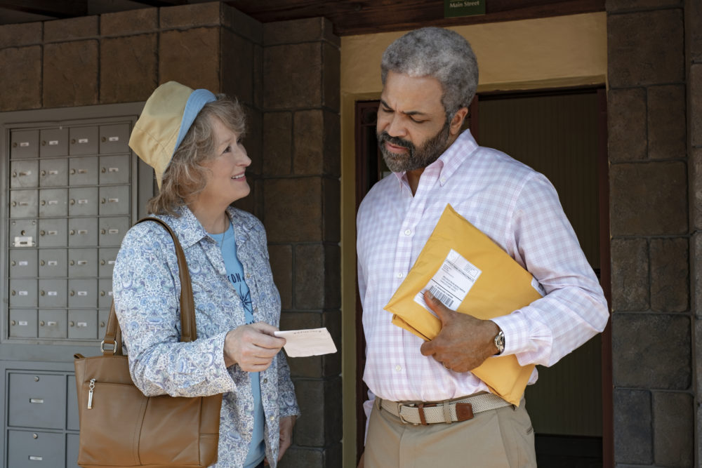 Meryl Streep, left, and Jeffrey Wright in Steven Soderbergh’s &quot;The Laundromat.&quot; (Courtesy Claudette Barius/Netflix)