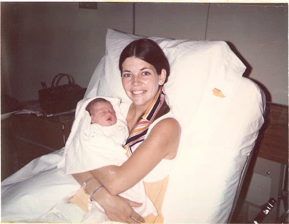 Elizabeth Warren at age 22 holding her newborn daughter, Amelia. (Courtesy of the Elizabeth Warren campaign)

