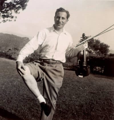 Roman Totenberg with the Stradivarius in the 1950s. (Courtesy of the Totenberg family via NPR)