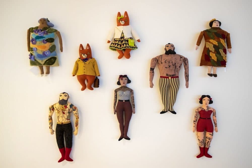 Mimi Kirchner's dolls. (Jesse Costa/WBUR)