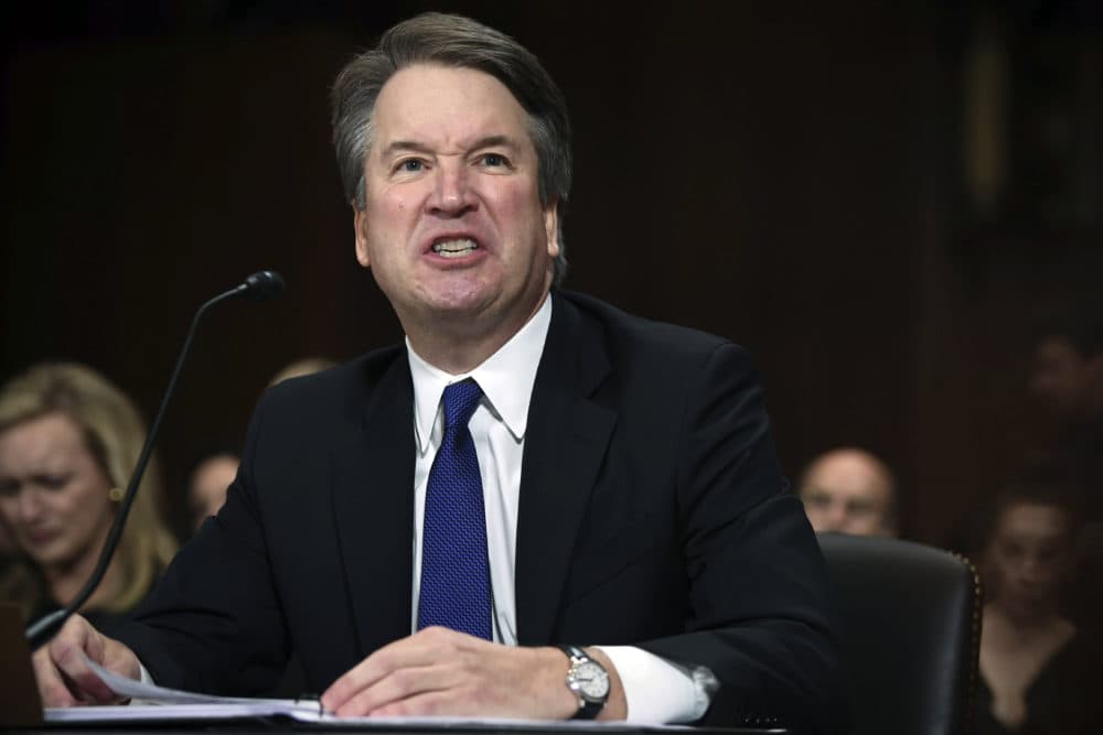 Supreme Court nominee Judge Brett Kavanaugh gives his opening statement before the Senate Judiciary Committee on Sept. 27, 2018, on Capitol Hill in Washington. (Saul Loeb/pool via AP)