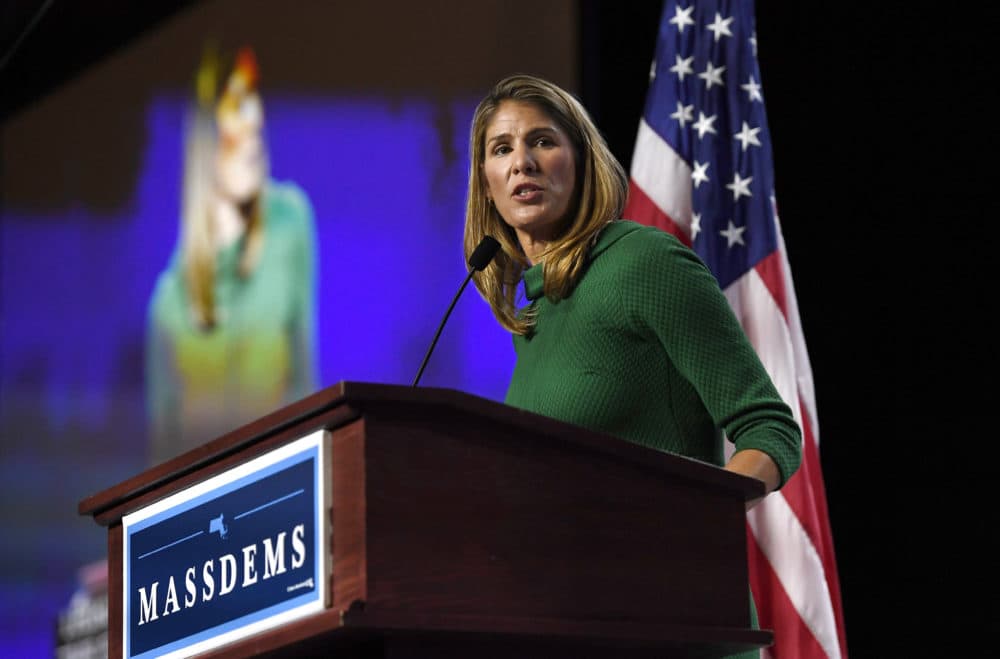 U.S. Rep. Lori Trahan, speaks to delegates during the 2019 Massachusetts Democratic Party Convention, Sept. 14, 2019, in Springfield, Mass. (Jessica Hill/AP)