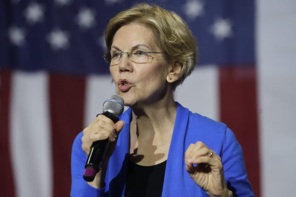 Democratic presidential candidate Sen. Elizabeth Warren addresses an audience at a campaign event, Monday, Nov. 11, 2019, in Exeter, N.H. (Steven Senne/AP)