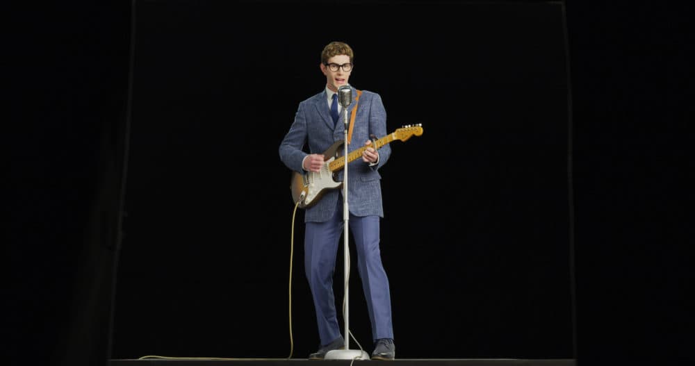 A hologram of Buddy Holly performing as part of the “Roy Orbison and Buddy Holly: The Rock ‘n’ Roll Dream Tour.” (Courtesy BASE Hologram Productions)