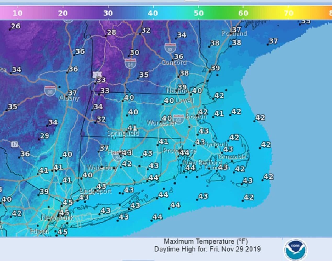 Today's Weather: Breezy And Chilly With Temperatures Reaching The 40s ...