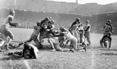 Columbia's Sid Luckman against Penn in 1938. (AP Photo)