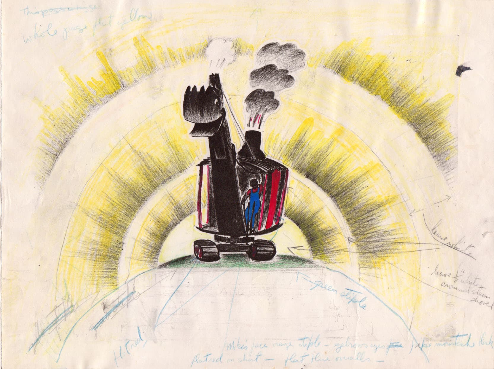 The title page from "Mike Mulligan and His Steam Shovel" by Virginia Lee Burton. Burton's award-winning illustrations will be at R. Michelson Galleries, the first time much of this work will be on view publicly. (Courtesy of R. Michelson Galleries)