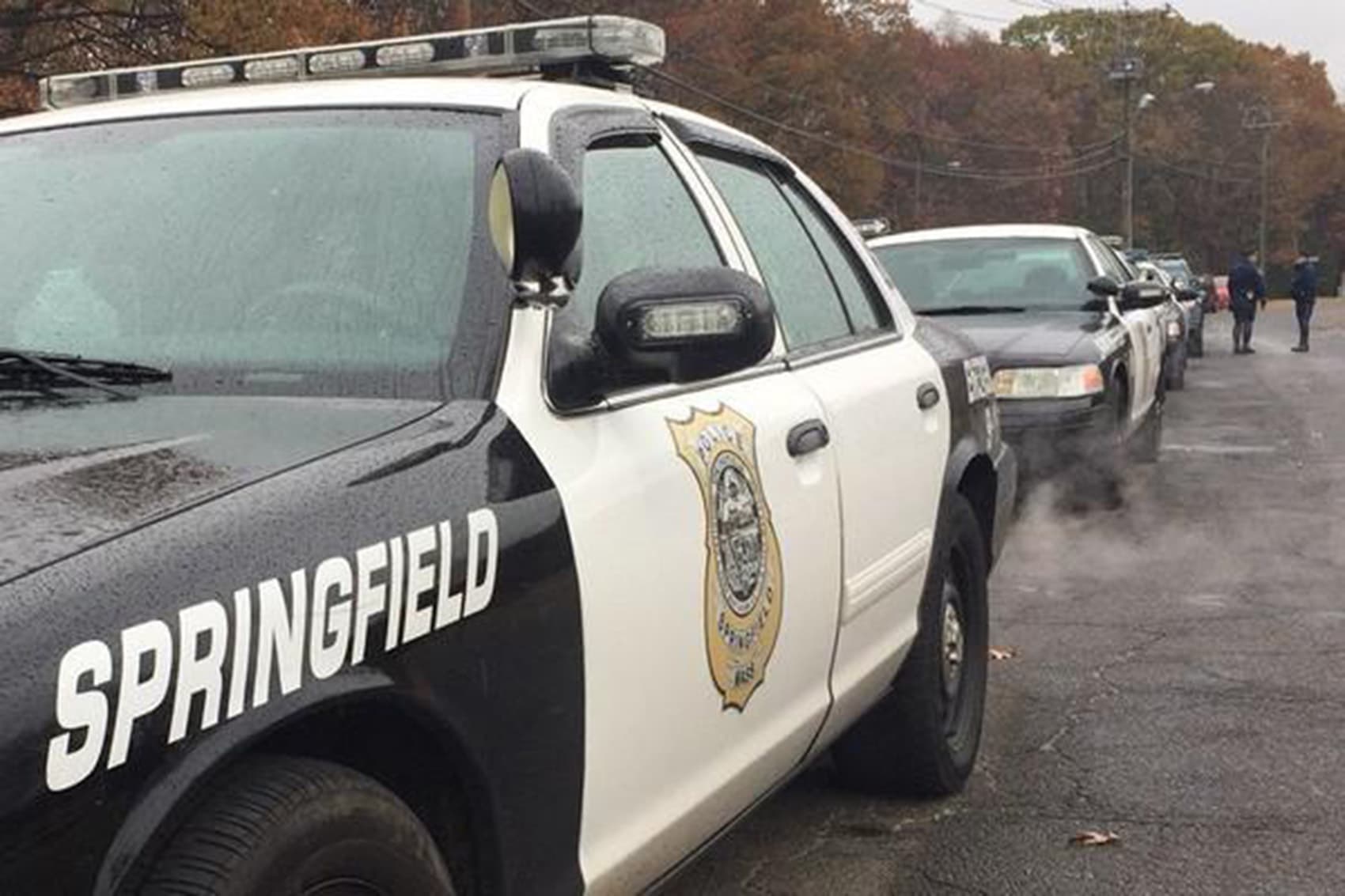 Police cruisers in Springfield, Massachusetts. (Courtesy The Springfield Republican/Masslive.com)