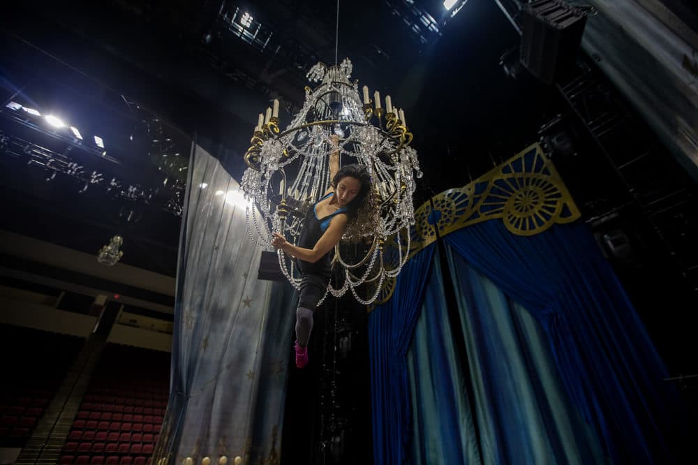 Cirque Du Soleil rehearsal on June 19, 2019 at Agannis Area in Boston. (Jesse Costa/WBUR)