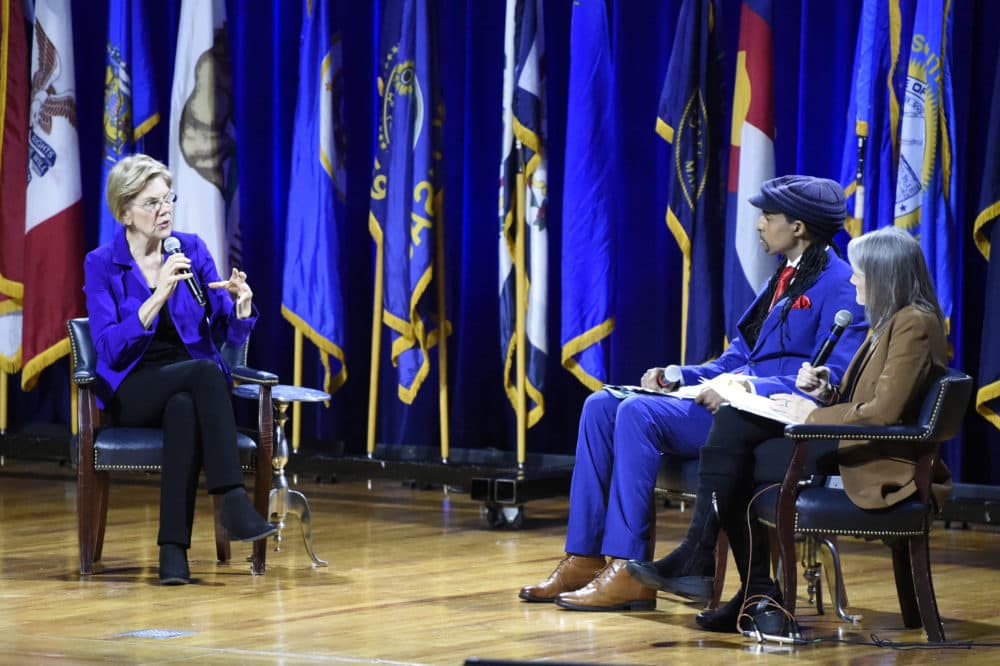 Sen. Elizabeth Warren, D- Mass., speaks on Nov. 8 at an environmental justice forum in Orangeburg, S.C. (Meg Kinnard/AP)