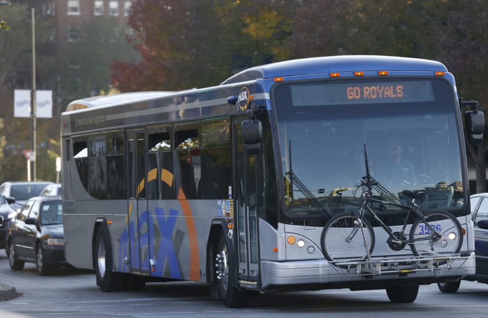 A metro express bus in Kansas City, Missouri. (Orlin Wagner/AP)