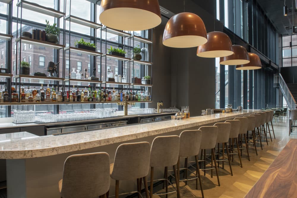 The bar at the new ArcLight Cinemas in Boston. (Courtesy Melissa Ostrow Photography)