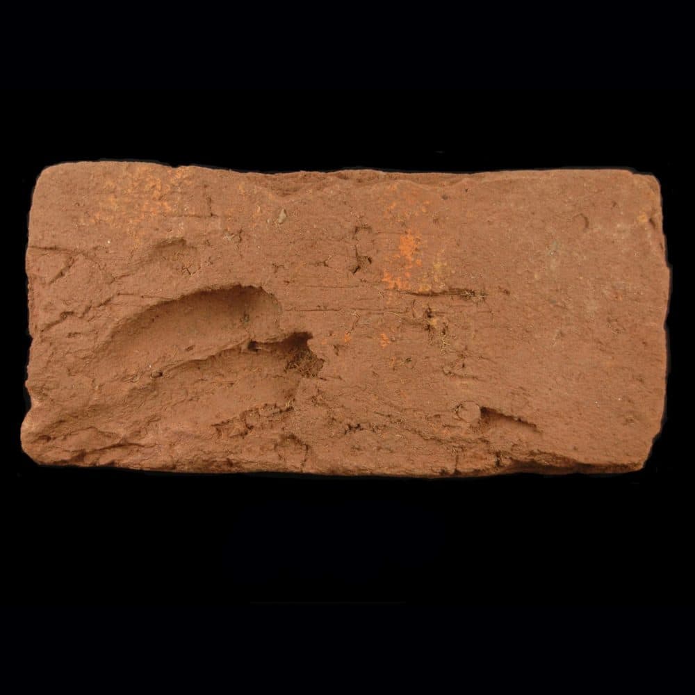 Brick with handprint Thomas Jefferson Memorial Foundation at Monticello. (Courtesy of Chrysler Museum of Art)