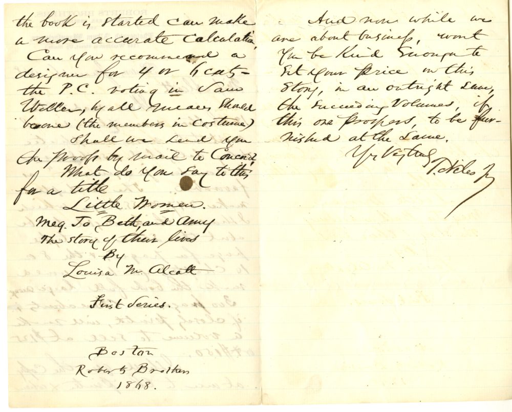 A correspondence in the archives at Harvard's Houghton Library. (Courtesy)