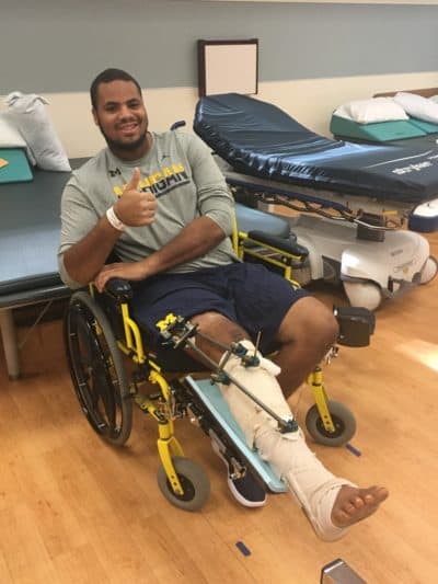 Grant Newsome almost lost a leg after an unexpected vascular injury. (Courtesy Newsome family)