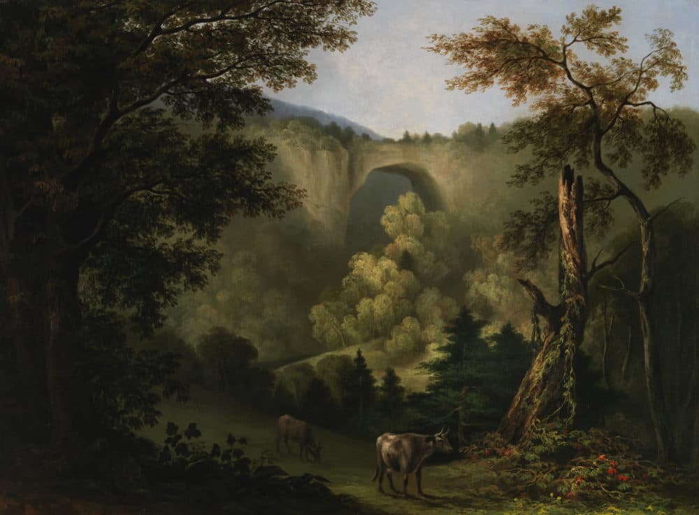 Jacob Caleb Ward's painting of the Natural Bridge in Virginia. (Courtesy of Chrysler Museum of Art)