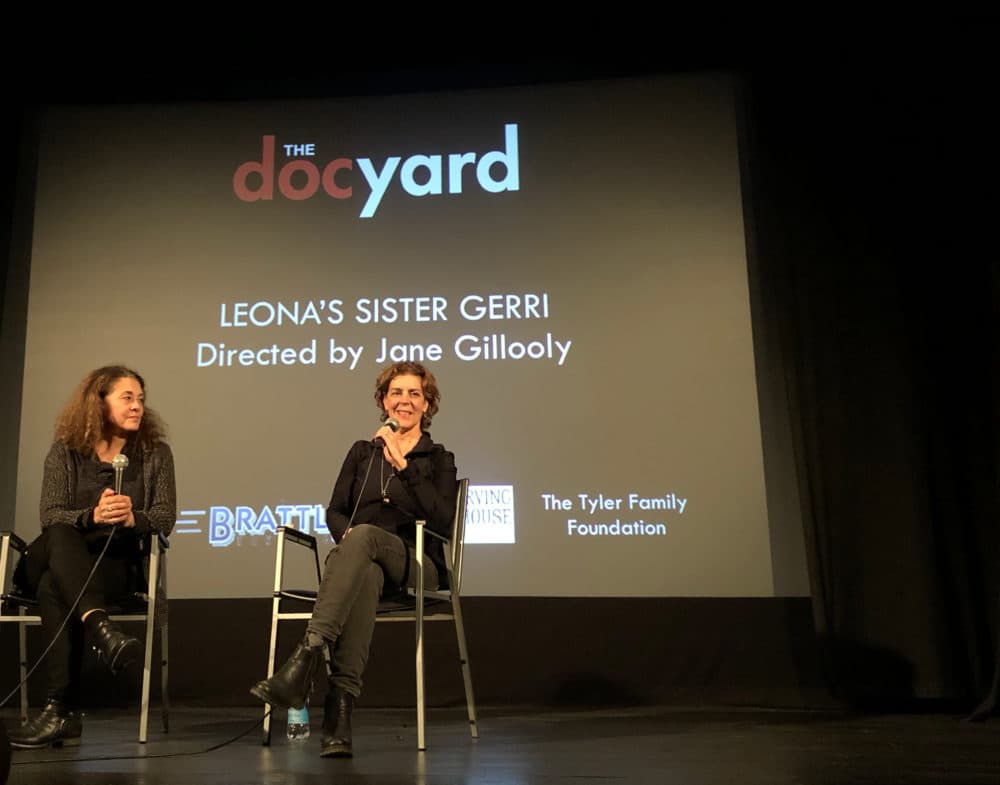 Jane Gillooly (right) after The DocYard screening of &quot;Leona's Sister Gerri.&quot; (Courtesy)