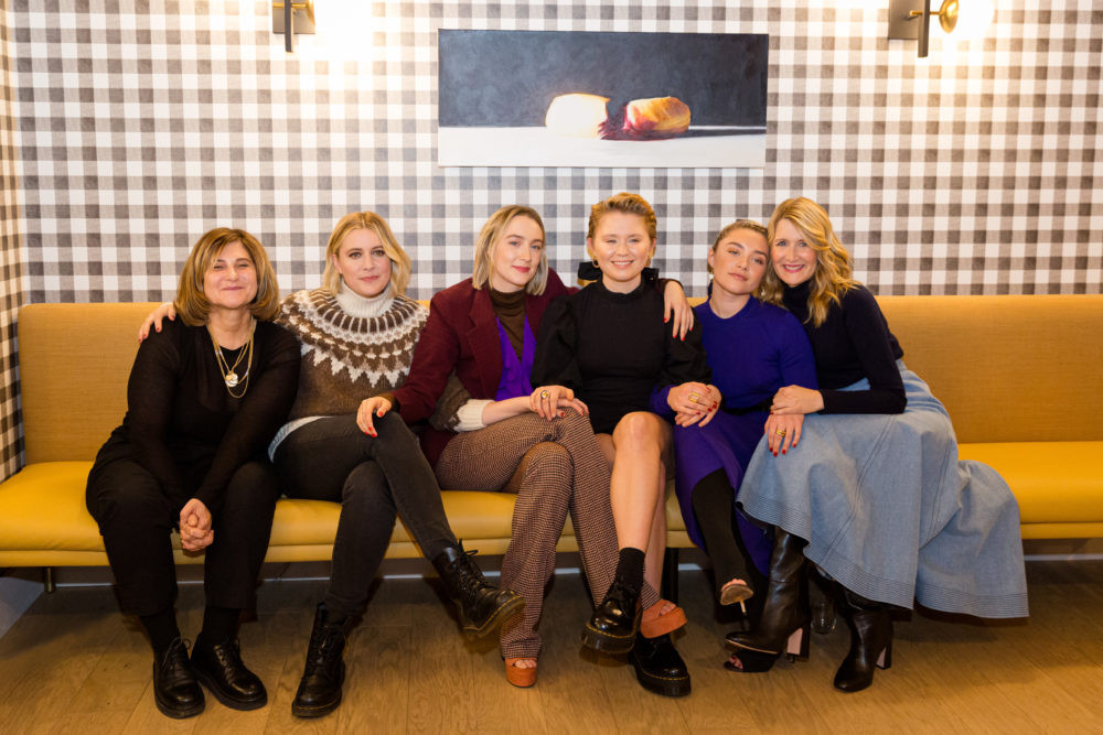 Amy Pascal, Greta Gerwig, Saoirse Ronan, Eliza Scanlen, Florence Pugh and Laura Dern at The Wing in Boston (Courtesy Kayana Szymczak)