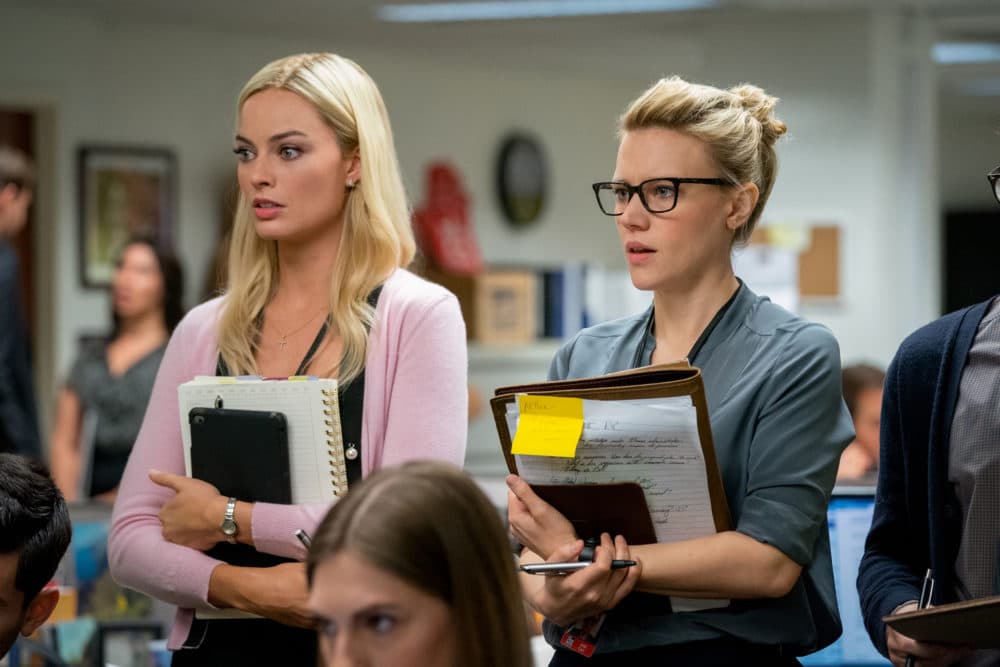 Margot Robbie as Kayla Pospisil and Kate McKinnon as Jess Carr in &quot;Bombshell.&quot; (Courtesy Hilary Bronwyn Gayle/SMPSP)