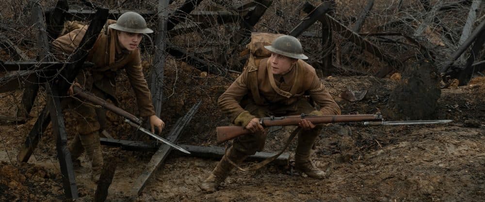 Dean-Charles Chapman (left) as Lance Corporal Blake and George MacKay as Lance Corporal Schofield in &quot;1917.&quot; (Courtesy Universal Pictures)