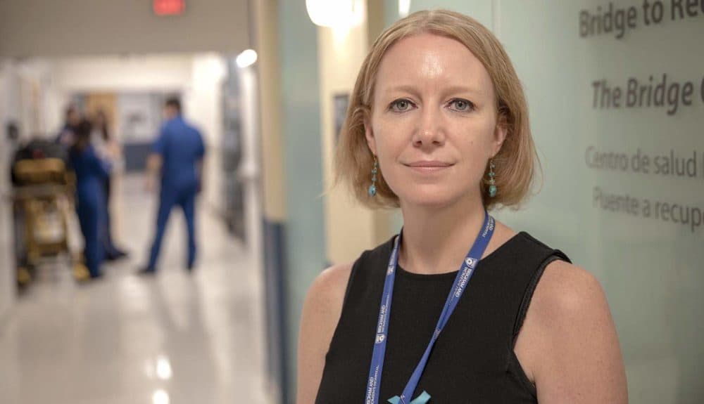 Christin Price runs the Bridge Clinic at Brigham and Women’s Hospital. (Robin Lubbock/WBUR)