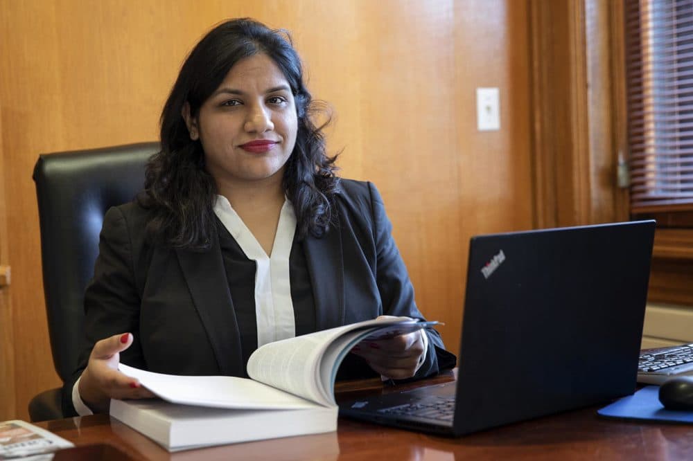 Cambridge Mayor Sumbul Siddiqui. (Robin Lubbock/WBUR)