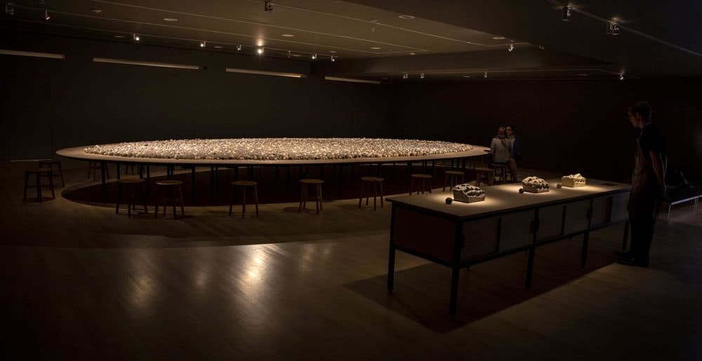 Kimsooja: Archive of Mind&quot; at the Peabody Essex Museum. (Robin Lubbock/WBUR)