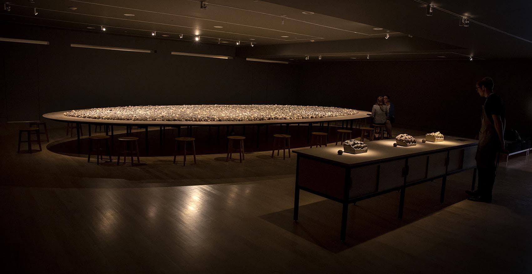 Kimsooja: Archive of Mind" at the Peabody Essex Museum. (Robin Lubbock/WBUR)
