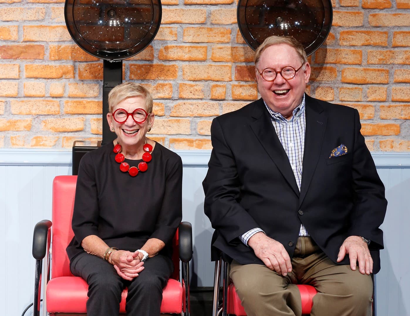 Co-creators of "Shear Madness" Marilyn Abrams and Bruce Jordan. (Courtesy Carol Rosegg/Cranberry Productions)