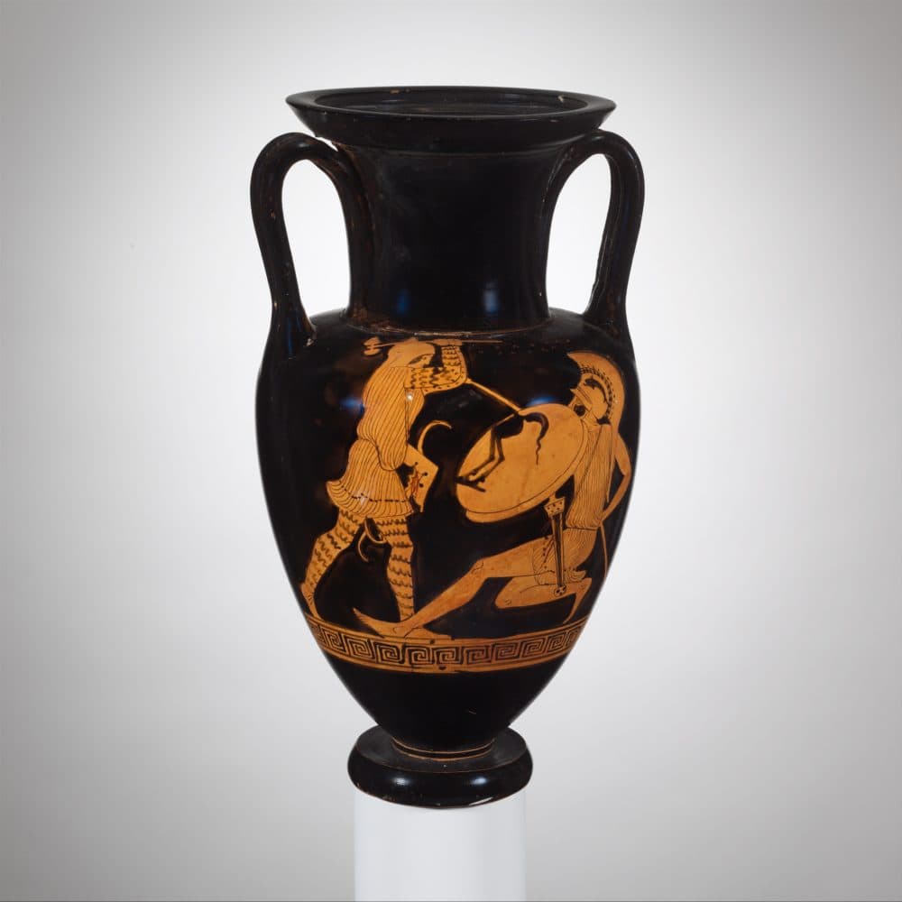 Amazon dueling Greek warrior (Metropolitan Museum of Art)