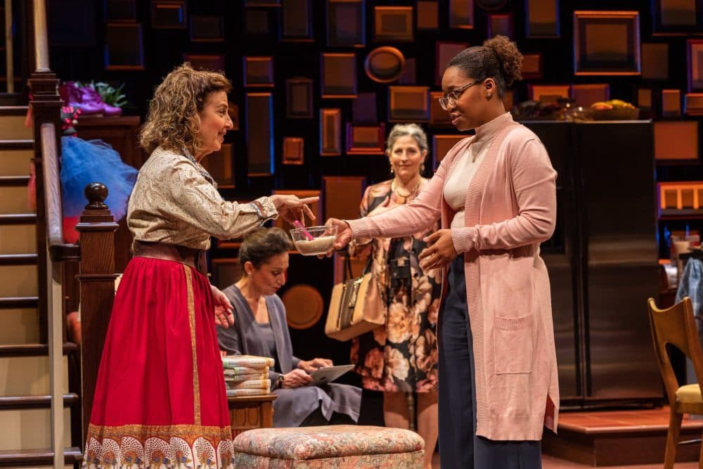 Eleanor Reissa and Elle Borders (front) in the Huntington Theatre Company's production of &quot;We All Fall Down.&quot; (Courtesy Nile Hawver)