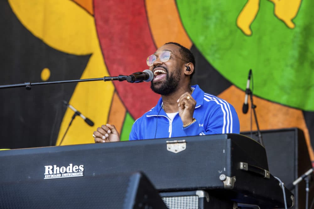 PJ Morton performs at the New Orleans Jazz and Heritage Festival in New Orleans. (Amy Harris/Invision/AP)