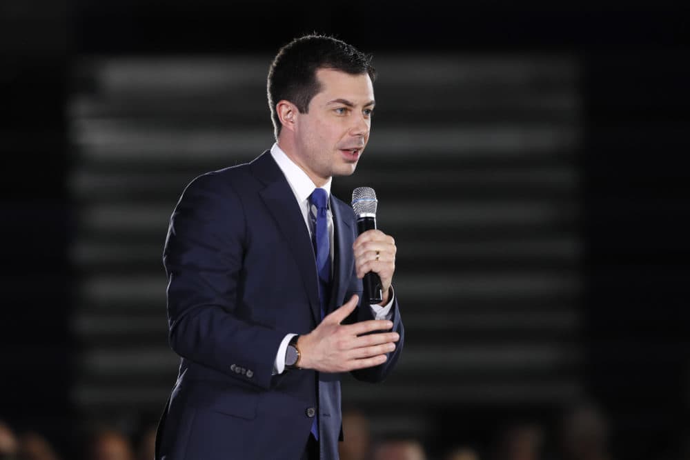 Democratic presidential candidate and former South Bend, Ind., Mayor Pete Buttigieg speaks during a campaign rally, Dec. 22, 2019, in Indianola, Iowa. (Charlie Neibergall/AP)