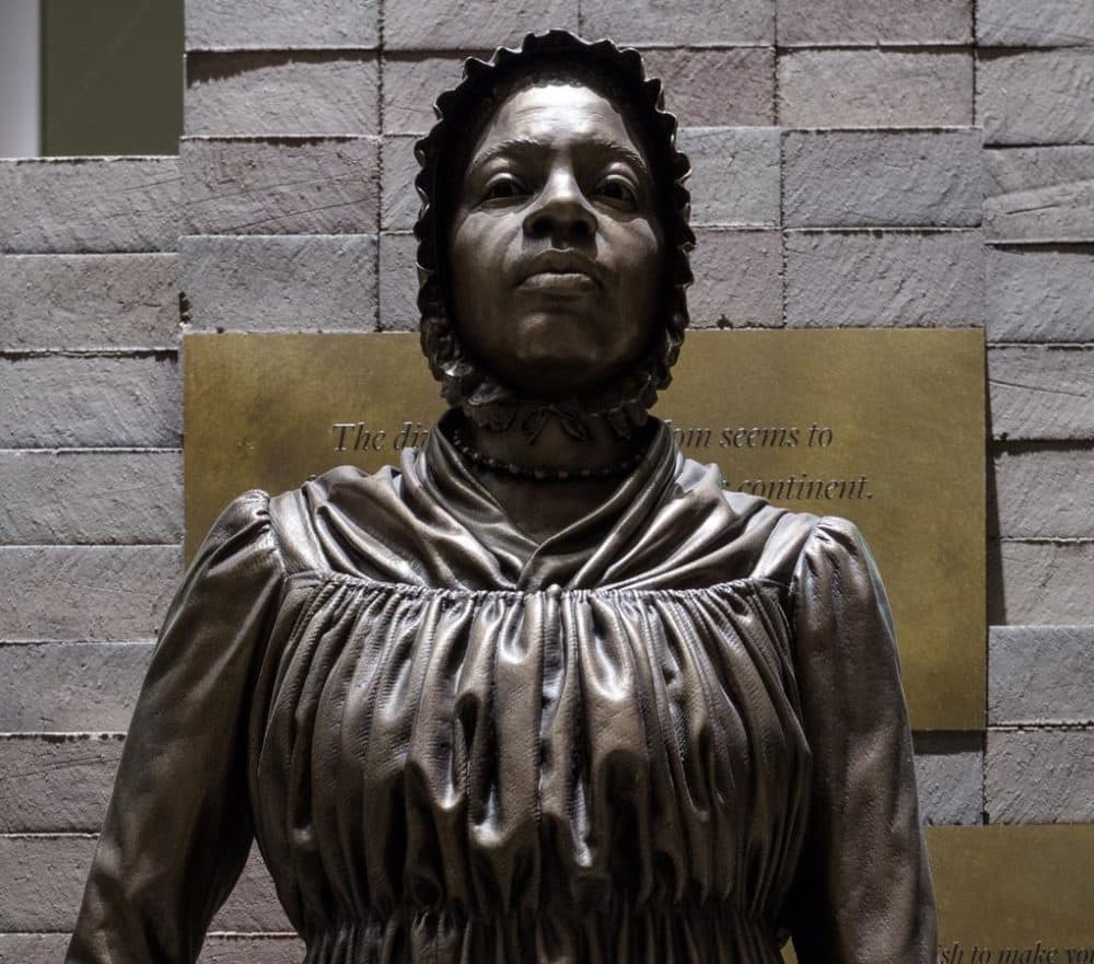 A statue of Elizabeth Freeman on display in the National Museum of African American History and Culture's Slavery and Freedom exhibition. (Courtesy of the Smithsonian National Museum of African American History and Culture)