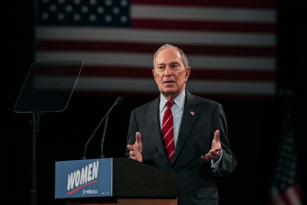 2020 Democratic presidential candidate Mike Bloomberg speaks at a rally in New York City. (Scott Heins/Getty Images)