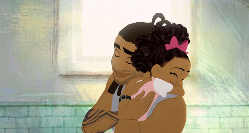 A still from the Oscar-nominated animated short &quot;Hair Love.&quot; (Courtesy ShortsTV)