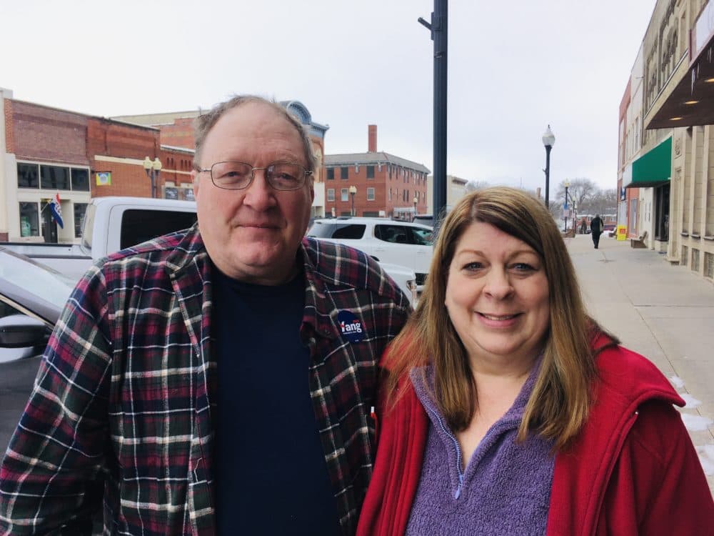 Kim and Hope Bossard of Radcliffe, Iowa. (Alex Ashlock for Here &amp; Now)