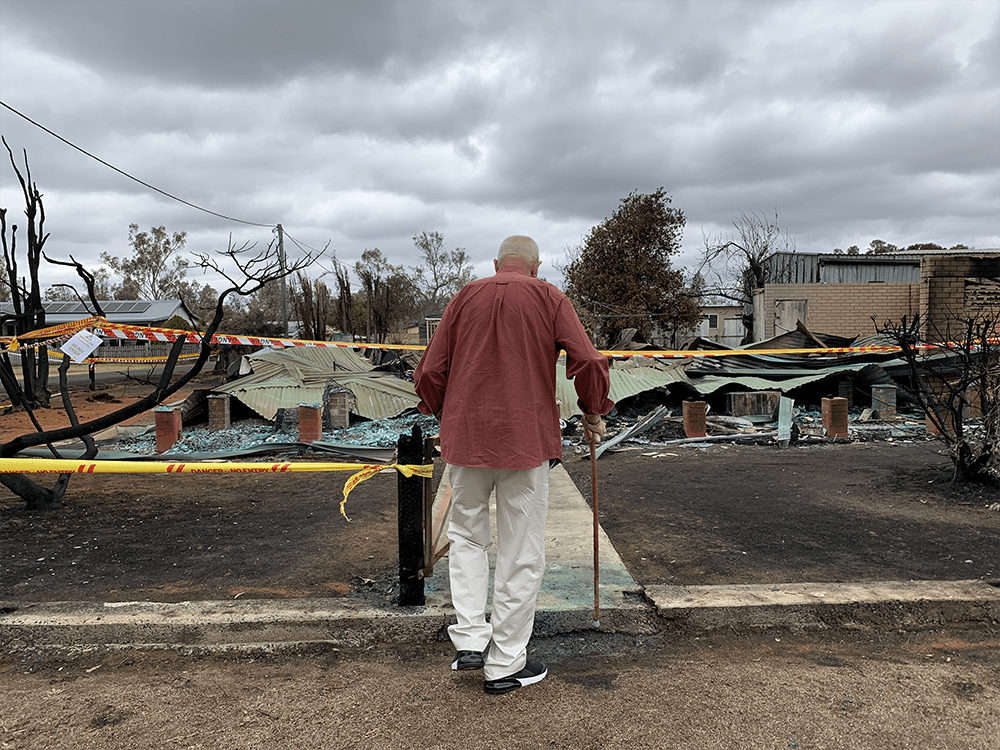 Carol Duncan's father's home in Rappville was recently destroyed in one of the fires. (Courtesy) 