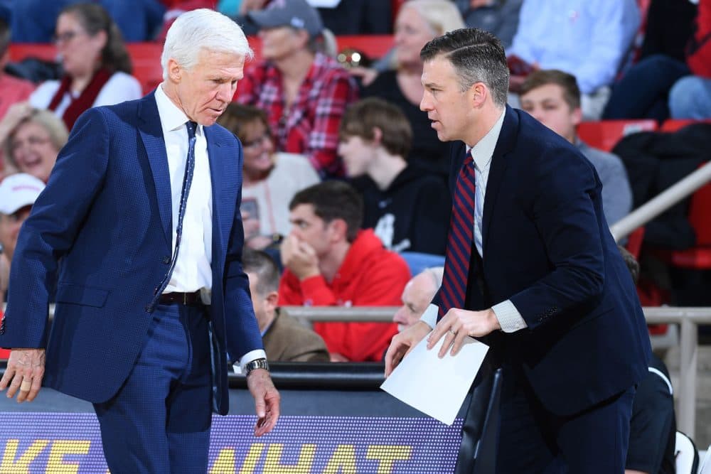 After playing for his father Bob McKillop (left), Matt McKillop (right) is now Davidson's associate head coach. (Courtesy of Davidson)