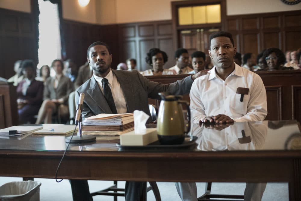 Michael B. Jordan (left) as Bryan Stevenson and Jame Foxx as Walter McMillian in &quot;Just Mercy.&quot; (Photo by Jake Giles Netter/Warner Bros. Pictures)