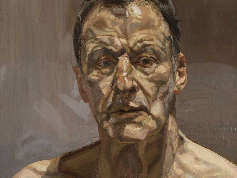 Lucian Freud, &quot;Reflection (Self-portrait),&quot; 1985. (Courtesy Museum of Fine Arts, Boston)