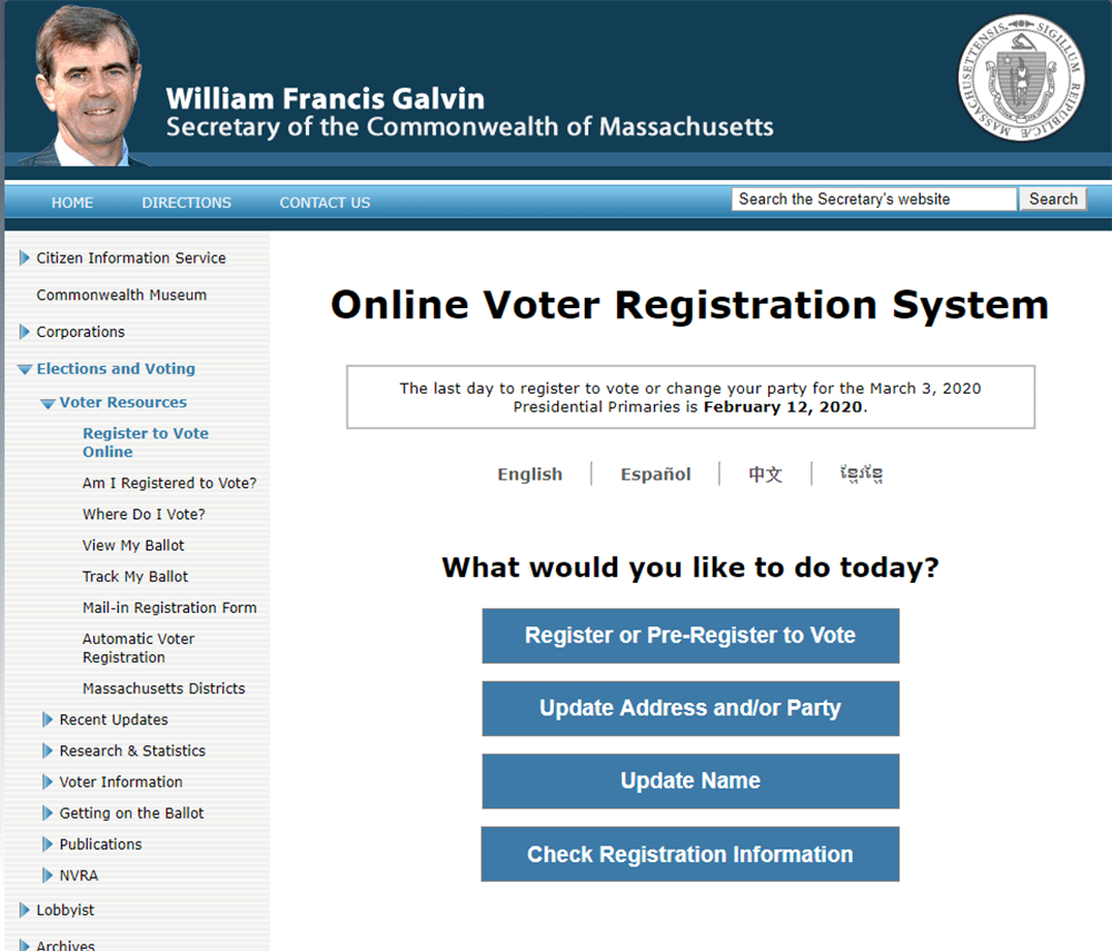 (Screenshot via Massachusetts secretary of state's office website)